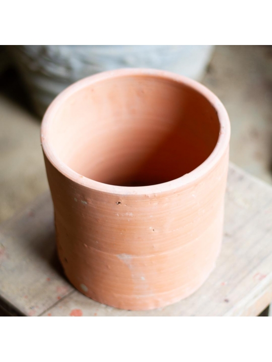Terracotta Desktop Pot-Cylinder Shaped